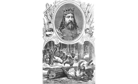 Kazimierz Wielki w cyklu „Wizerunki książąt i królów polskich” Ksawerego Pillatiego z 1888. 9 wrześn