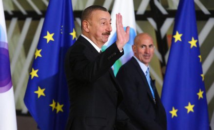 Prezydent Azerbejdżanu Ilcham Alijew w Brukseli