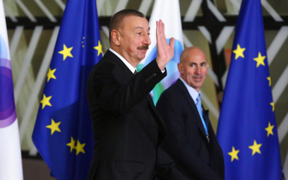 Prezydent Azerbejdżanu Ilcham Alijew w Brukseli