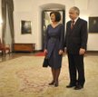 Lech Kaczyński z żoną w Pałacu Prezydenckim