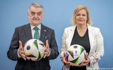 Herbert Reul i Nancy Faeser po konferencji na temat EURO 2024