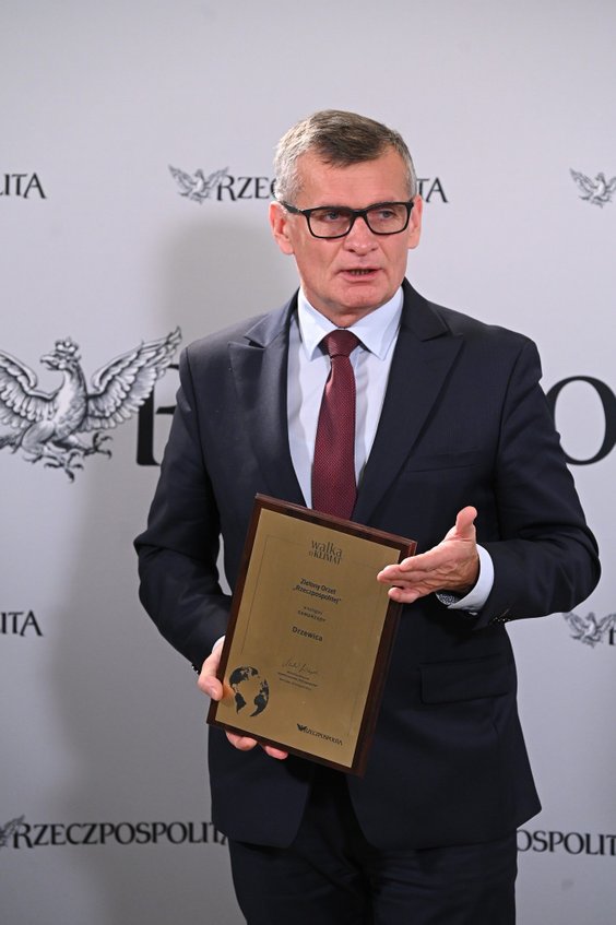 Janusz Bernard Reszelewski, burmistrz Drzewicy dziękował za nagrodę „Zielony Orzeł Rzeczpospolitej” 