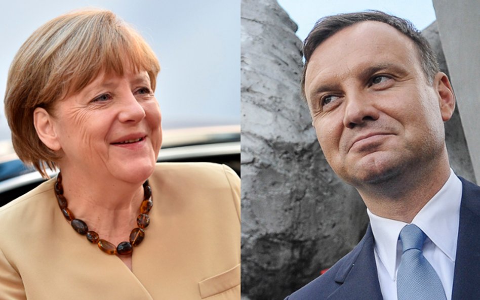 Angela Merkel i Andrzej Duda