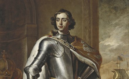 Piotr I Wielki, car Rosji (1672–1725) – portret namalowany przez Godfreya Knellera w 1698 r.