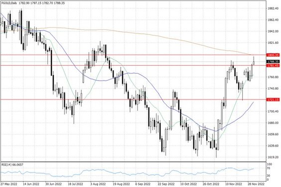 Notowania złota – dane dzienne