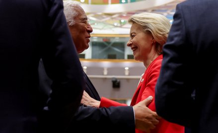 Ursula von der Leyen i Antonio Costa na szczycie UE w Brukseli