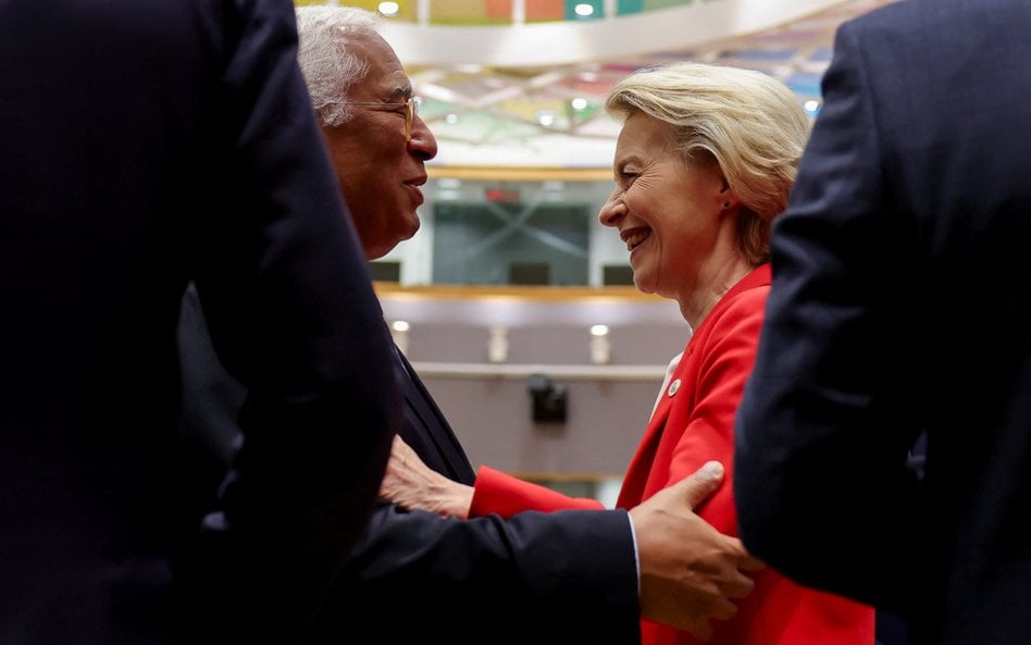 Ursula von der Leyen i Antonio Costa na szczycie UE w Brukseli