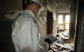 Wnętrza są zniszczone nie tylko przez ogień, ale również przez wodę