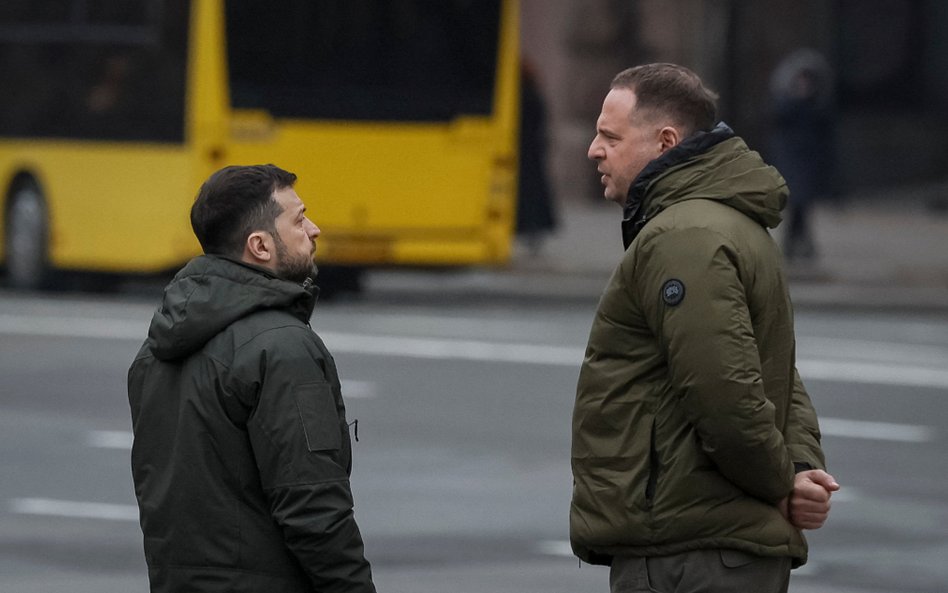 Wołodymyr Zełenski i Andrij Jermak