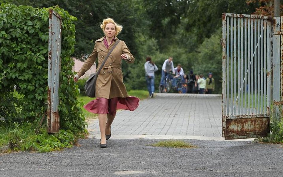 Julia Kijowska na planie "Miłości"