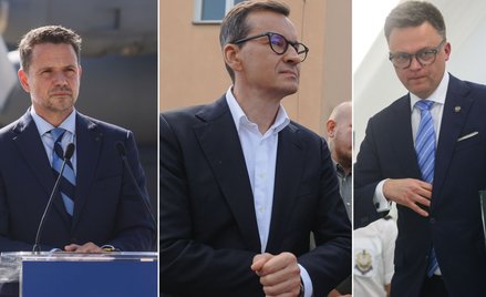 Rafał Trzaskowski, Mateusz Morawiecki i Szymon Hołownia