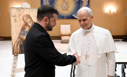 Wołodymyr Zełenski i papież Leon XIV