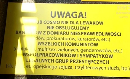 "Nie obsługujemy lewaków" - legalne