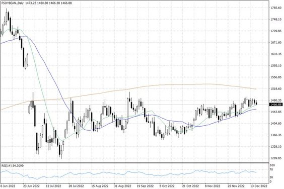 Notowania soi w USA – dane dzienne