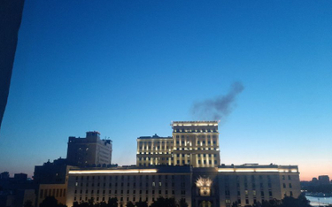 Moskwa, ślady eksplozji drona