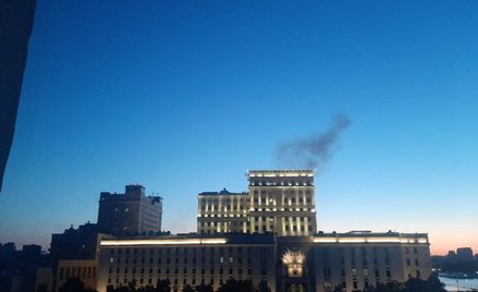 Moskwa, ślady eksplozji drona