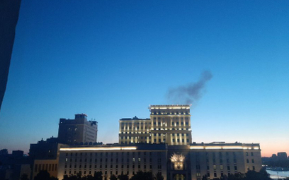 Moskwa, ślady eksplozji drona