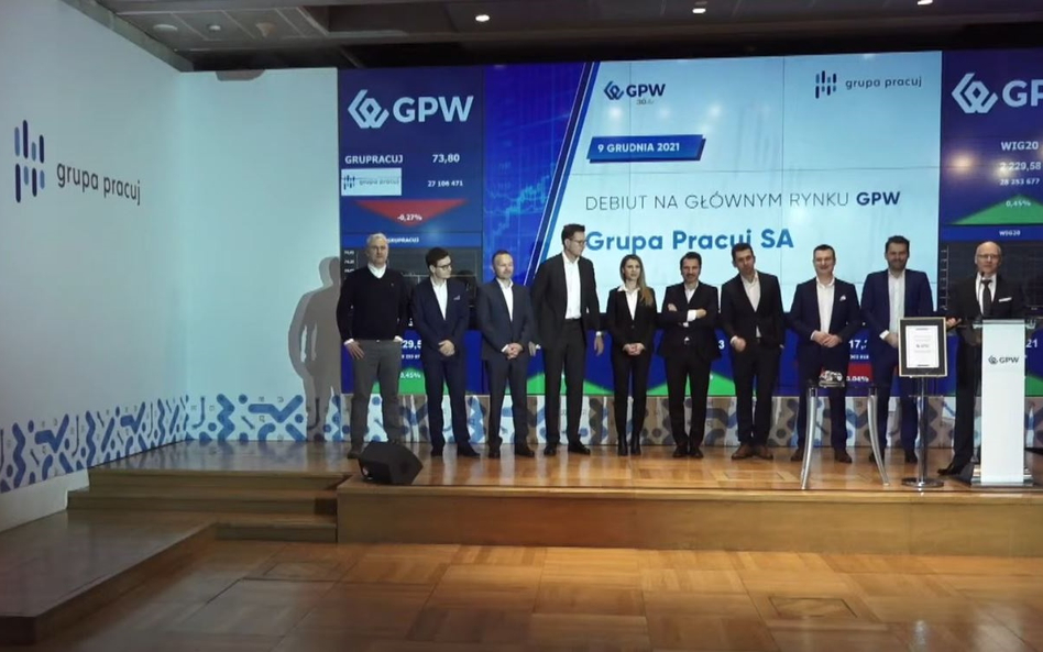 Kurs akcji Grupy Pracuj nie zmienił się na debiucie na GPW