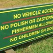 "Zakaz wstępu dla Polaków, dzieci i psów" usunięty