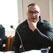 Oskarżony ws. wypadku na Trasie Łazienkowskiej Łukasz Żak (P) na sali rozpraw Sądu Rejonowego dla Wa
