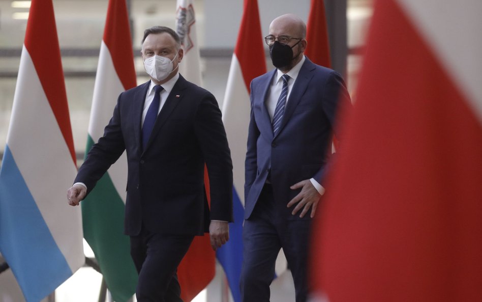 Andrzej Duda i Charles Michel