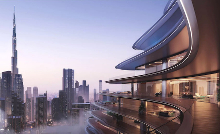 Z tarasów budynku Bugatti Residences będzie można podziwiać panoramę Dubaju.