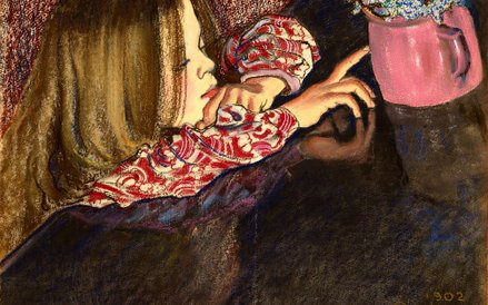 Helenka z wazonem, 1902 pastel, papier; 47,5 x 62,8 cm