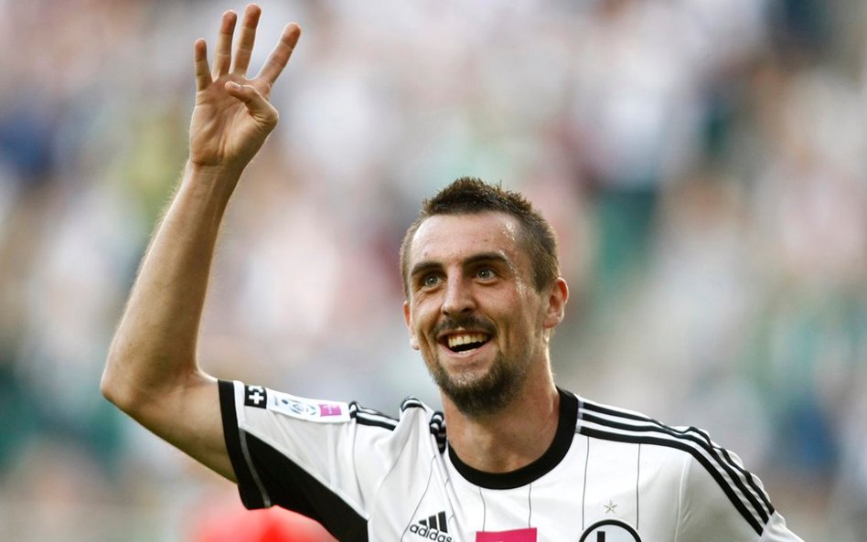 Michał Kucharczyk w meczu z Widzewem strzelił dla Legii dwa gole.