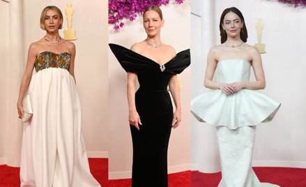 Oscary 2024: Julianne Hough, Sandra Hüller i Emma Stone na czerwonym dywanie.