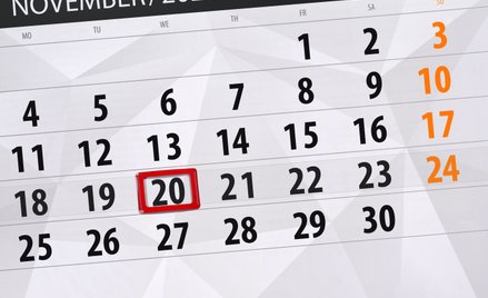 Wydarzy się dziś. Kalendarium wydarzeń na rynkach w dniu 20.11.2024