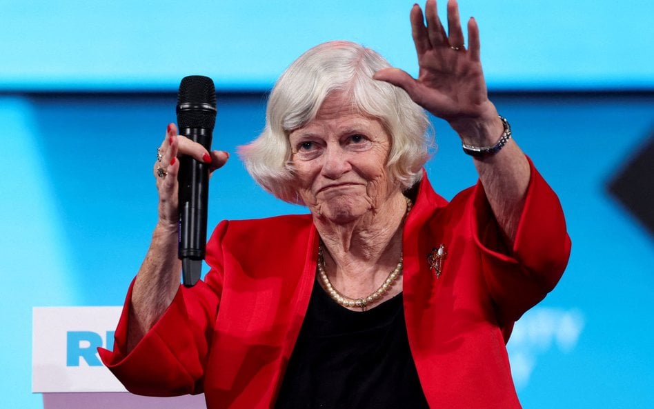 Ann Widdecombe na konwencji partii Reform UK we wrześniu 2024 r.