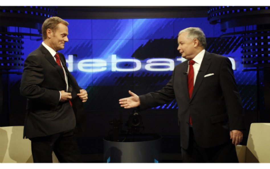 Jarosław Kaczyński i Donald Tusk - orędzia do wyborców