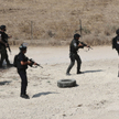 Izraelscy policjanci na granicy ze Strefą Gazy