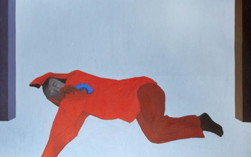 Jarosław Modzelewski (ur. 1955 r., Warszawa) Sen z bronią, 1991 r. olej/płótno, 160 x 200 cm