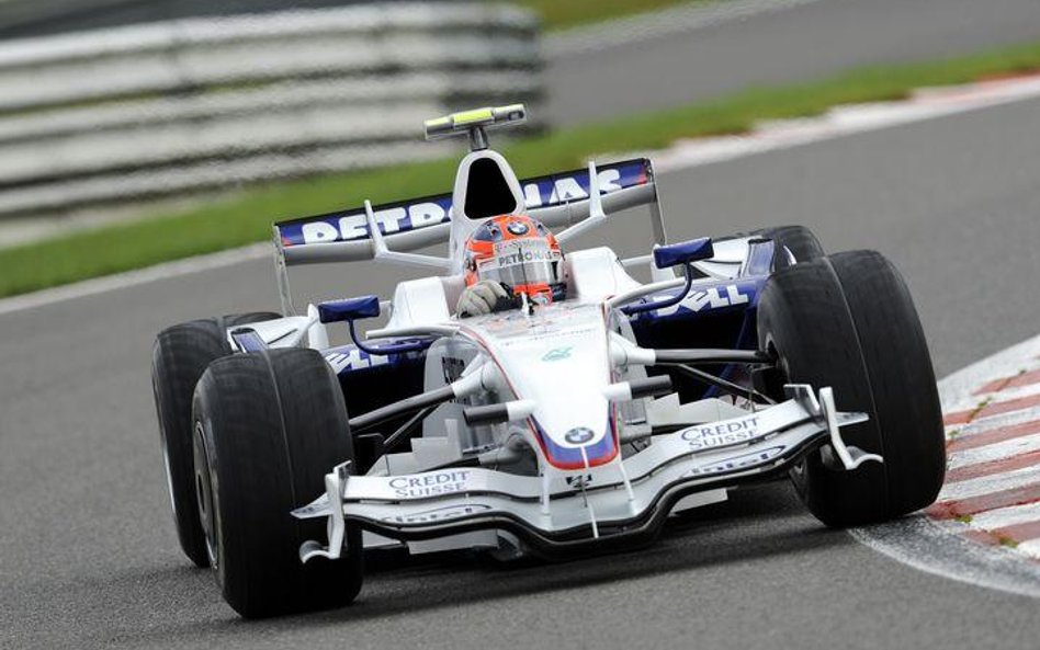 Robert Kubica w czasie wyścigu o GP Belgii.