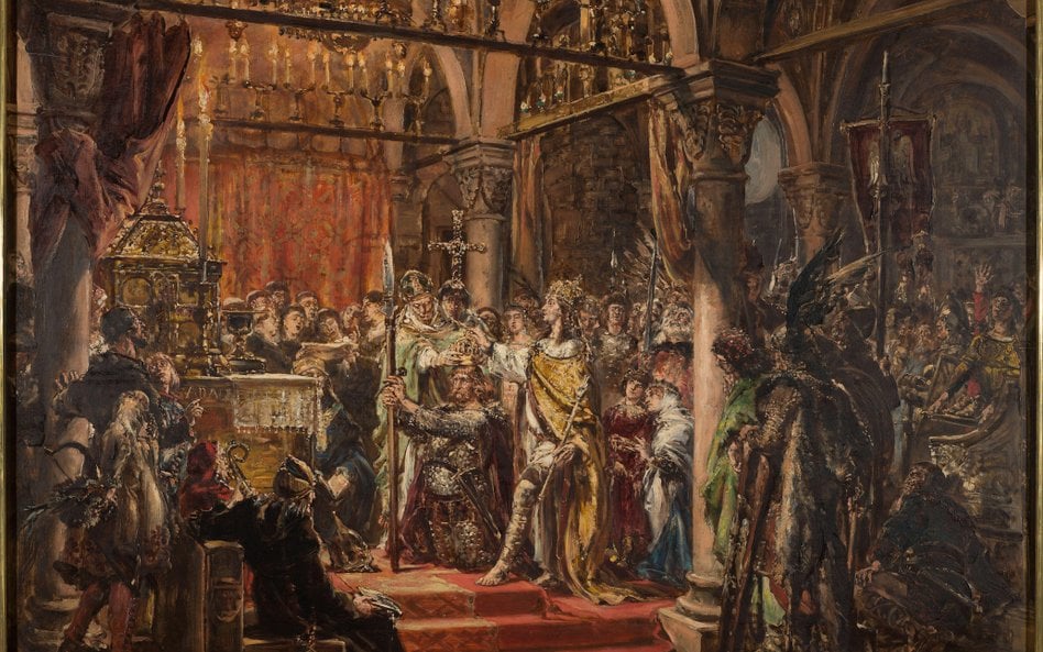 Jan Matejko, „Koronacja pierwszego króla Polski” – obraz olejny na desce z 1889 r.