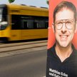 Matthias Ecke (na zdjęciu jego wyborczy plakat na ulicach Drezna) po pobiciu musiał zostać operowany