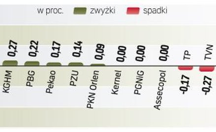 Po zwyżce na starcie przez większą część sesji indeks był na minusie. Pod koniec notowań kupujący po