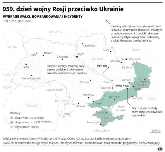 Tak wyglądała sytuacja na froncie w 959. dniu wojny