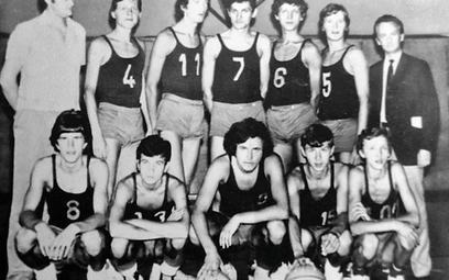 Drużyna koszykówki Gryfa z lat 70. XX wieku