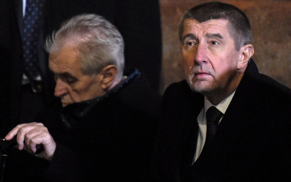 Prezydent Milosz Zeman i premier Andrej Babisz