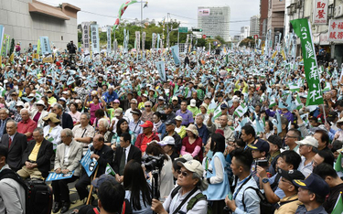 Antychińska demonstracja na Tajwanie. "Jesteśmy suwerenni"