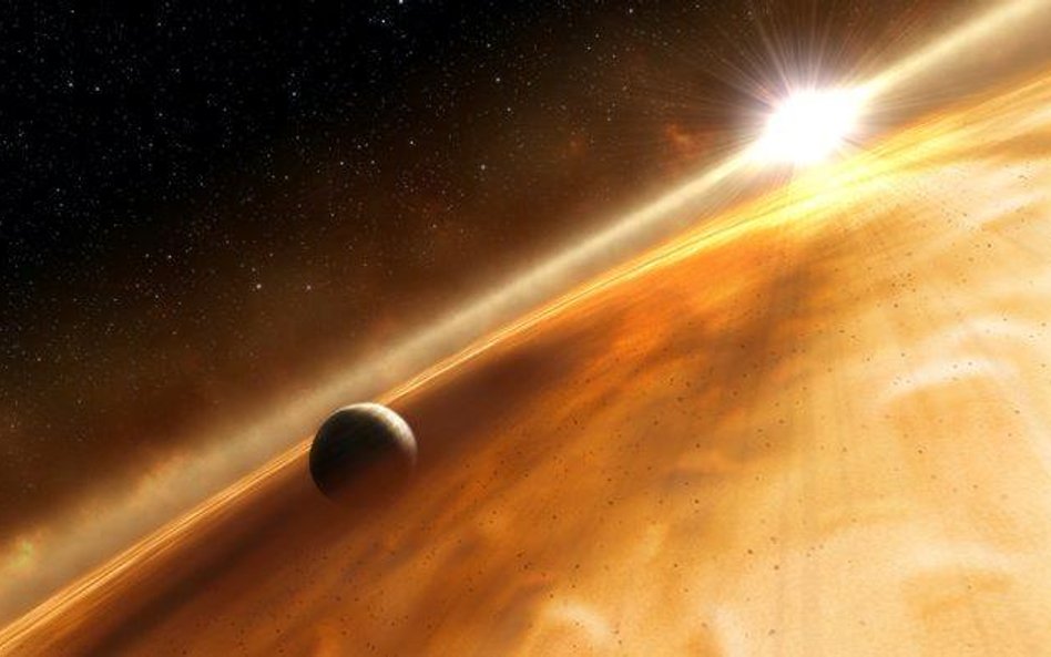 Tak artysta wyobraża sobie jedną z pozasłonecznych planet