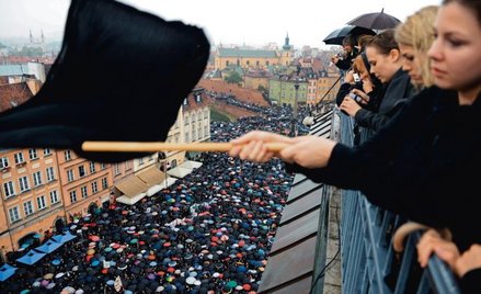 Czarny protest w Warszawie