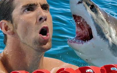 Michael Phelps przegrał wyścig z rekinem