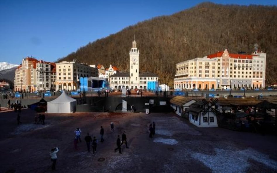 Przygotowania do igrzysk trwają. Zdjęcie zrobione 2 lutego pokazuje resort Rosa Khutor Alpine