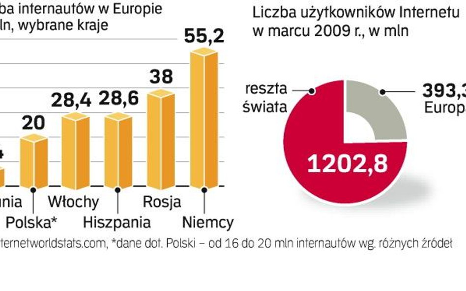 W Polsce liczba internautów rośnie. Jednak jesteśmy daleko od europejskiej czołówki. Nowe regulacje 