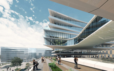Wizualizaja budynku, który powstanie w Wilnie według projektu pracowni Zaha Hadid Architects.