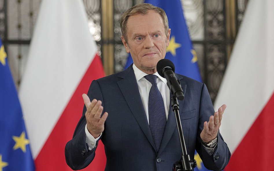 Donald Tusk, przewodniczący Platformy Obywatelskiej. W badaniu CBOS Koalicja Obywatelska zanotowała 