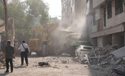 Budynek uszkodzony przez izraelski atak, Teheran, 13 czerwca 2025 r.